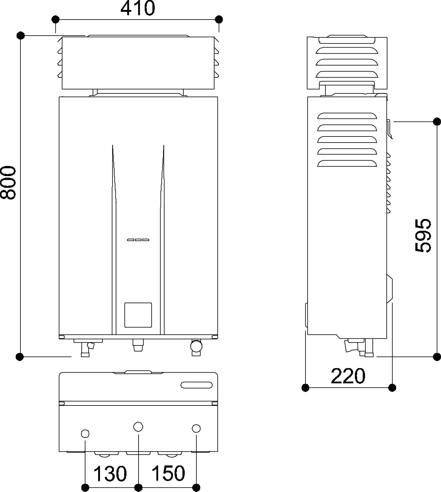屋外數位抗風型熱水器 | RU-B1271RF